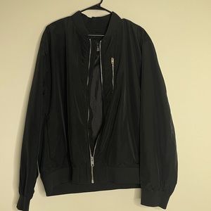 Black bomber jacket